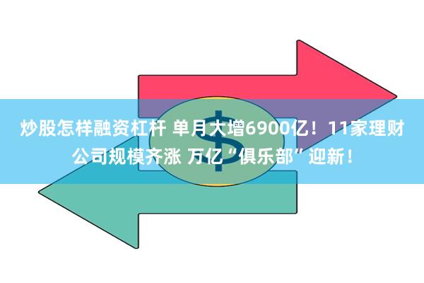 炒股怎样融资杠杆 单月大增6900亿！11家理财公司规模齐涨 万亿“俱乐部”迎新！