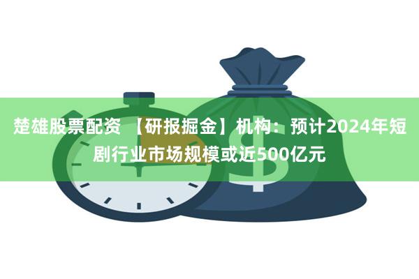 楚雄股票配资 【研报掘金】机构：预计2024年短剧行业市场规模或近500亿元