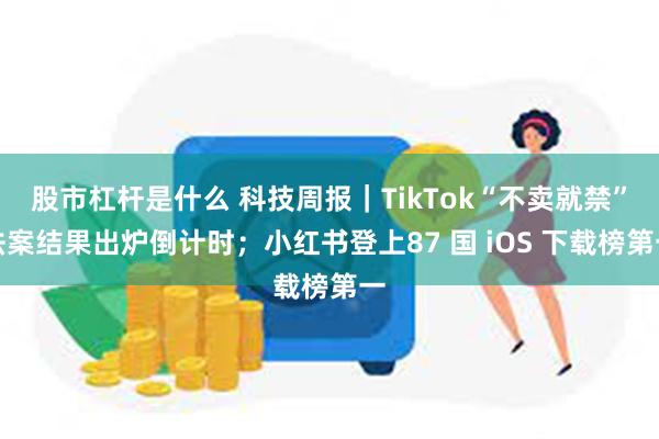 股市杠杆是什么 科技周报｜TikTok“不卖就禁”法案结果出炉倒计时；小红书登上87 国 iOS 下载榜第一